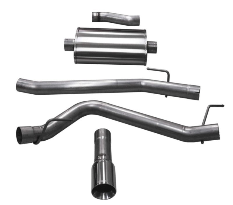 Corsa 2020 Jeep Gladiator JT 3.6L, Single Side Exit Cat-Back Exhaust w/ Single 4in Polished Tip - DTX Performance