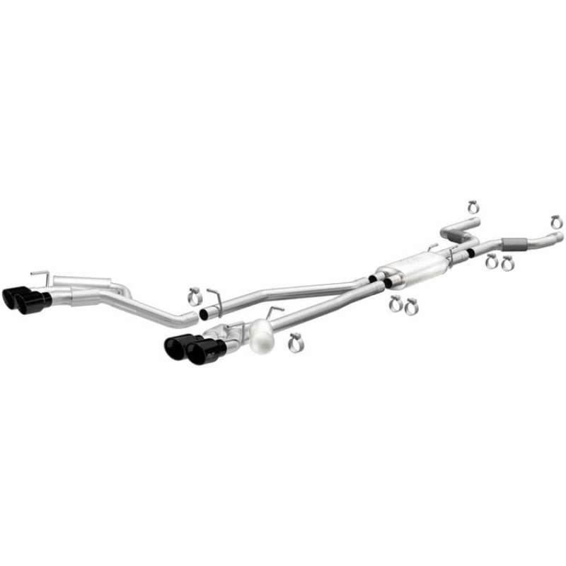 MagnaFlow 20-21 Ford Explorer 3.0L V6 Dual Exit Quad Black Chrome Tip Street Series Cat-Back Exhaust - DTX Performance