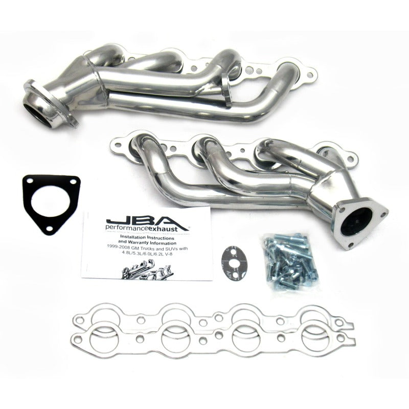 JBA 99-01 GM Truck 4.8L/5.3L LS w/o A.I.R. w/EGR 1-5/8in Primary Silver Ctd Cat4Ward Header - DTX Performance