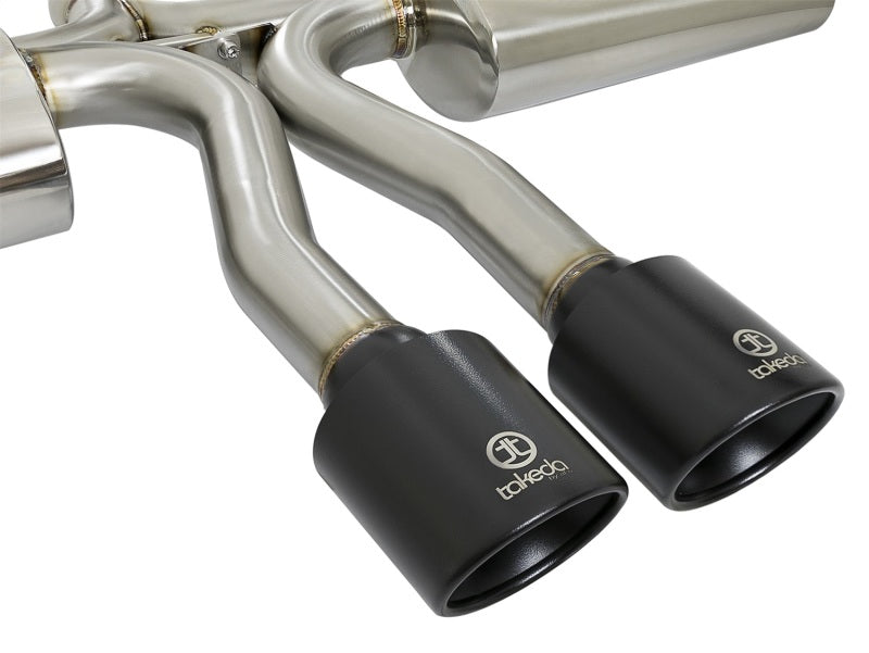 aFe Takeda 3in 304 SS Cat-Back Exhaust System w/ Black Tips 2017+ Honda Civic Si (4dr) I4 1.5L (t) - DTX Performance