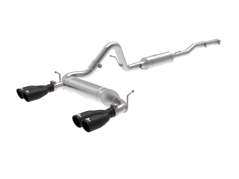 aFe Vulcan Series 2.5in 304SS Cat-Back Exhaust 07-18 Jeep Wrangler (JK) V6-3.6/3.8L w/ Black Tips - DTX Performance