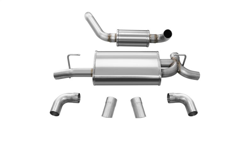 Corsa 18+ Jeep Wrangler JL 2.5in Dual Rear Turn Down Exit Touring Axle-Back Exhaust - DTX Performance