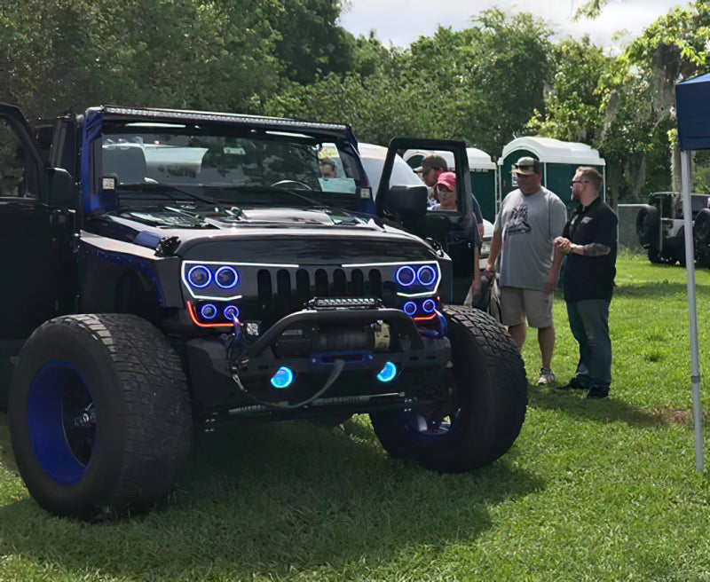 Oracle Vector Jeep Wrangler JK Grille LED Halo Kit - White - DTX Performance