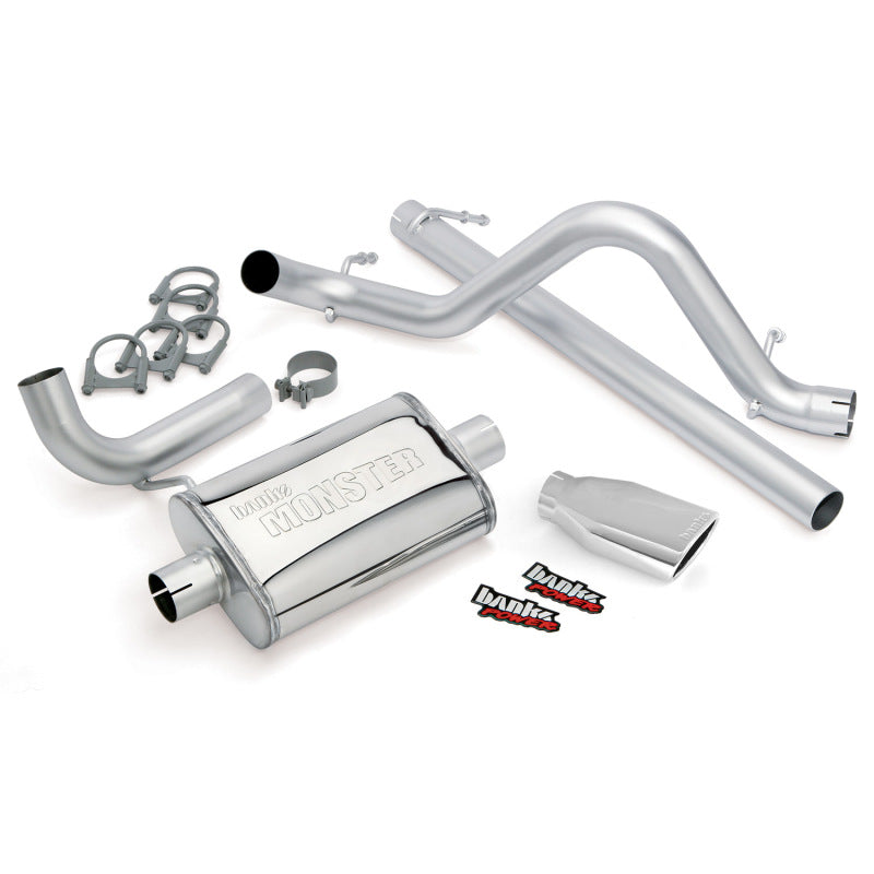 Banks Power 07-11 Jeep 3.8L Wrangler - 2dr Monster Exhaust System - SS Single Exhaust w/ Chrome Tip - DTX Performance