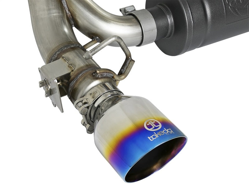 aFe Takeda 3in 304 SS Cat-Back Exhaust System w/ Blue Flame Tip 16-18 Ford Focus RS I4-2.3L (t) - DTX Performance