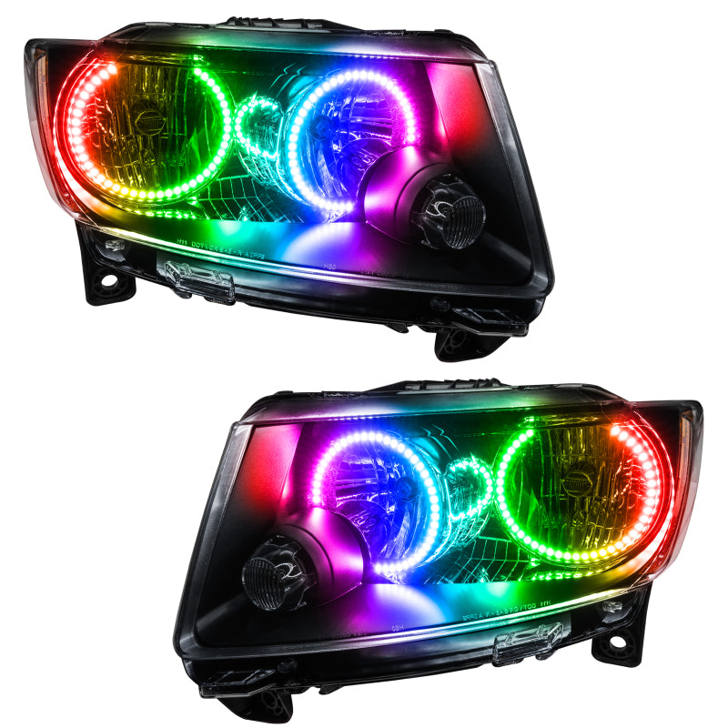 Oracle 11-13 Jeep Grand Cherokee SMD HL (Non-HID) - Chrome - ColorSHIFT w/o Controller - DTX Performance