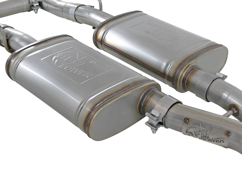 aFe MACH Force-Xp 2-1/2in 304 SS Cat-Back Exhaust 15-19 Dodge Challenger V6-3.6L - Polished Tip - DTX Performance