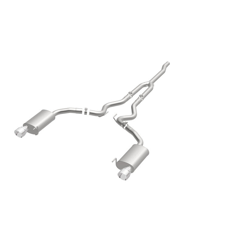 MagnaFlow Cat Back, SS, 2.5in, Street, Dual Split Polished 4.5in Tips 2015 Ford Mustang Ecoboost - DTX Performance