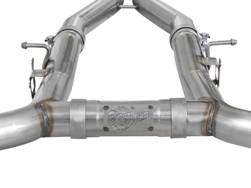 aFe MACH Force-Xp 3in 304 SS Cat-Back Exhaust 15-20 Dodge Charger Hellcat V8-6.2L/6.4L w/o Muffler - DTX Performance