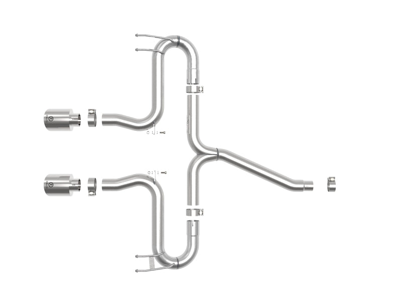 aFe Takeda 2-1/2in 304 SS Axle-Back Exhaust w/Polished Tips 17-20 Honda Civic Sport L4-1.5L (t) - DTX Performance