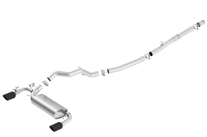 Borla 16-18 Ford Focus RS 2.3L MT AWD ATAK Catback Exhaust w/ Black Chrome Tip - DTX Performance