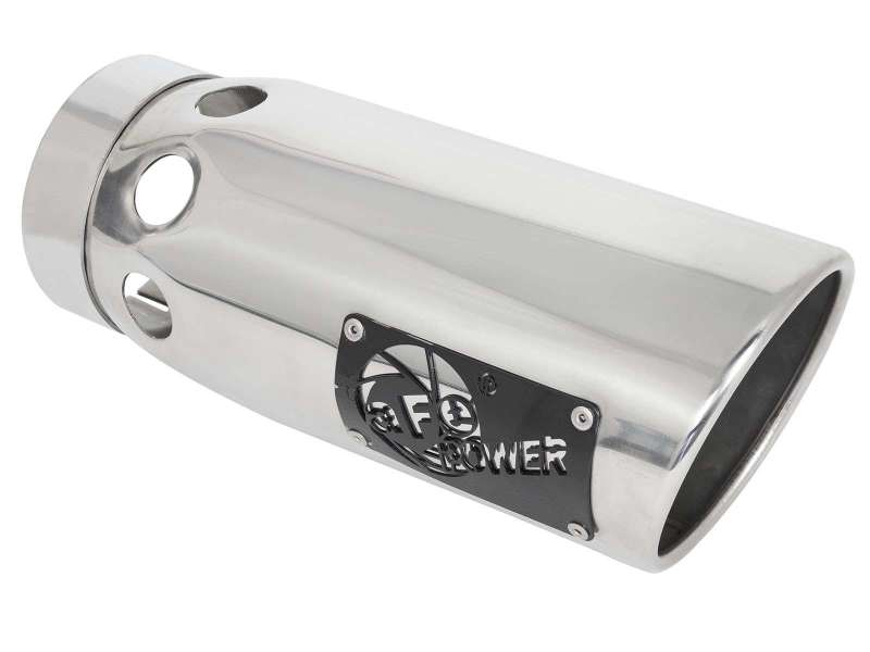 aFe Large Bore-HD 3in 409-SS DPF-Back Exhaust System w/ Polished Tip 14-19 RAM 1500 V6 3.0L (td) - DTX Performance