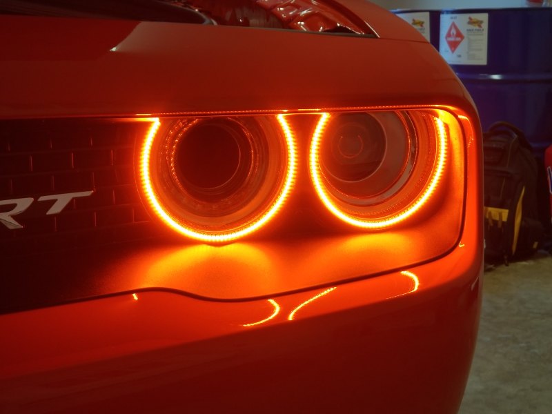 Oracle 15-21 Dodge Challenger Dynamic Surface Mount Headlight Halo Kit - ColorSHIFT - Dynamic - DTX Performance