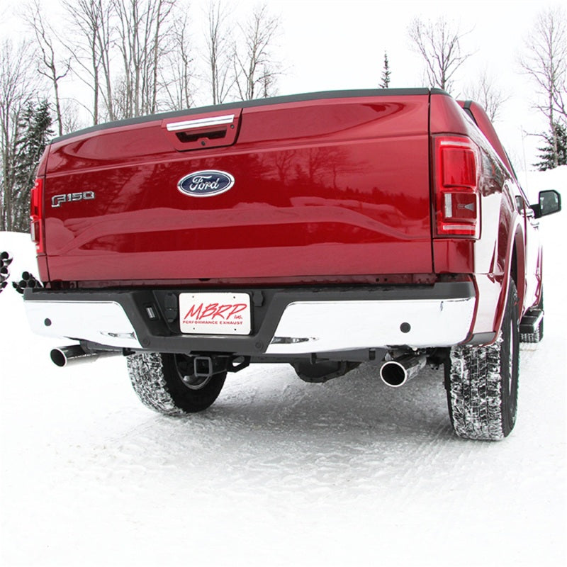 MBRP 2015 Ford F-150 5.0L 3in Cat Back Dual Split Rear Exit AL Exhaust System - DTX Performance