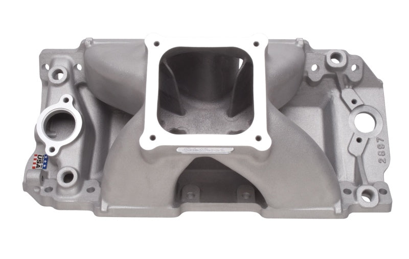 Edelbrock Manifold BBC Super Victor 632 Tall Deck Conventional Rect Port Heads - DTX Performance