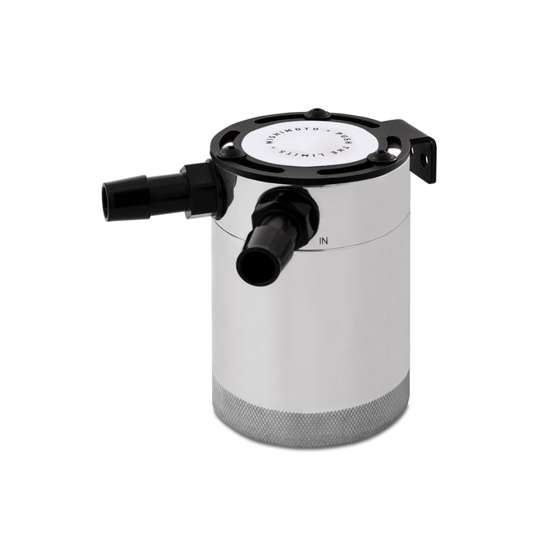 Mishimoto Compact Baffled Oil Catch Can - 2-Port - Polished - DTX Performance