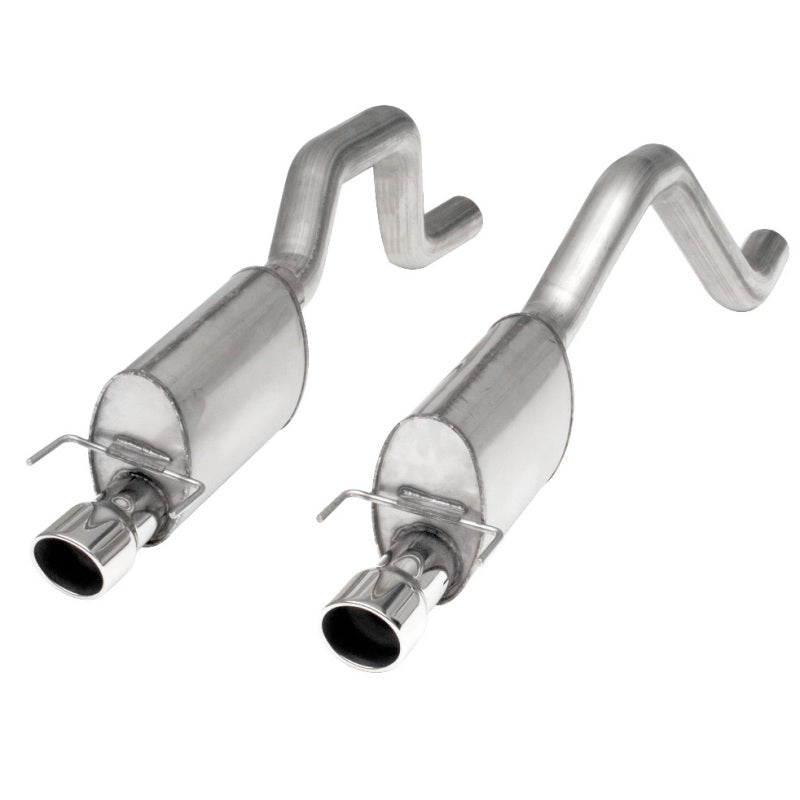 Stainless Works 2006-13 Corvette C6ZO6/ZR1 3in Axleback S-Tube Mufflers Dual 4in Rolled Edge Tips - DTX Performance