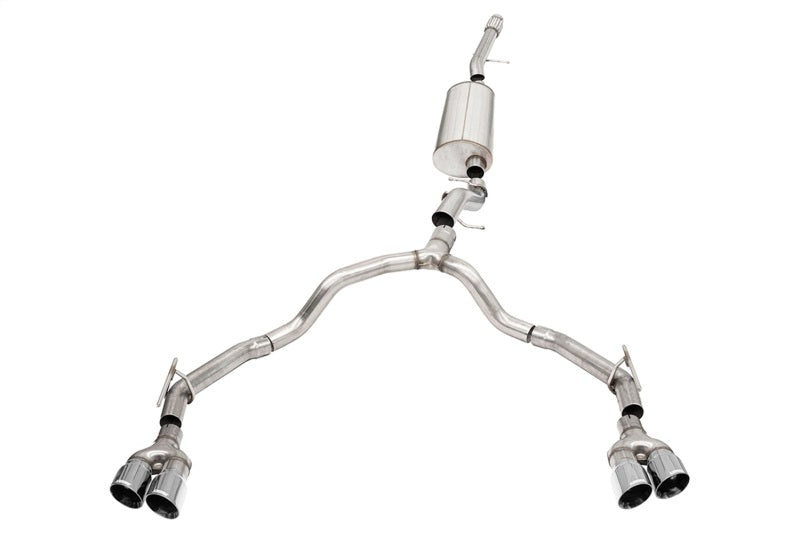 Corsa 21-22 Suburban/GMC Yukon XL 6.2L 4WD Dual Rear 3/2.75in Sport Cat-Back DW 4in Pol Tips - DTX Performance