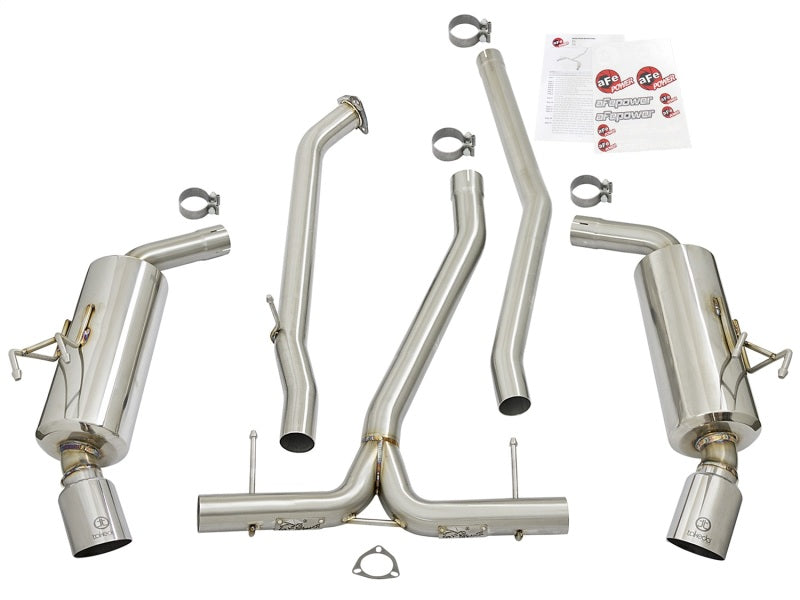 aFe POWER Takeda 16-17 Honda Civic I4-1.5L (t) 2.25-2.5in 304 SS CB Dual-Exit Exhaust Polish Tip - DTX Performance