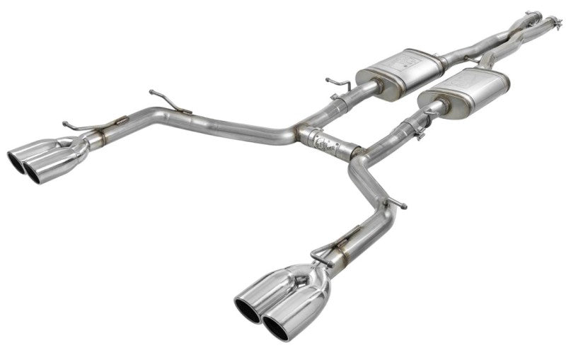 aFe MACH Force-Xp 2-1/2in 304 SS Cat-Back Exhaust 15-19 Dodge Challenger V6-3.6L - Polished Tip - DTX Performance