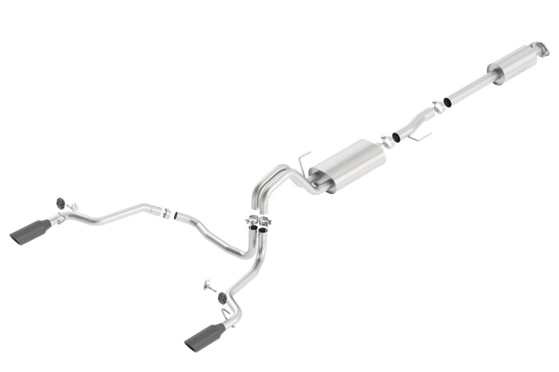 Borla 15-17 F-150 2.7/3.5L V6 EcoBoost / 5.0L V8 Black Chrome Cat-Back Touring Exhaust - DTX Performance