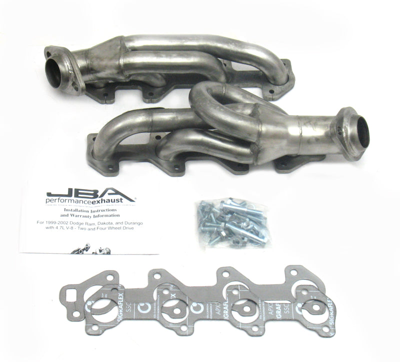 JBA 04-07 Dodge Dakota 4.7L PowerTech 1-1/2in Primary Raw 409SS Cat4Ward Header - DTX Performance