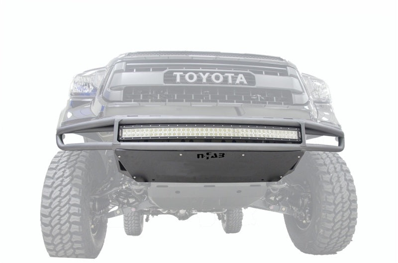 N-Fab M-RDS Front Bumper 14-17 Toyota Tundra - Gloss Black w/Silver Skid Plate - DTX Performance