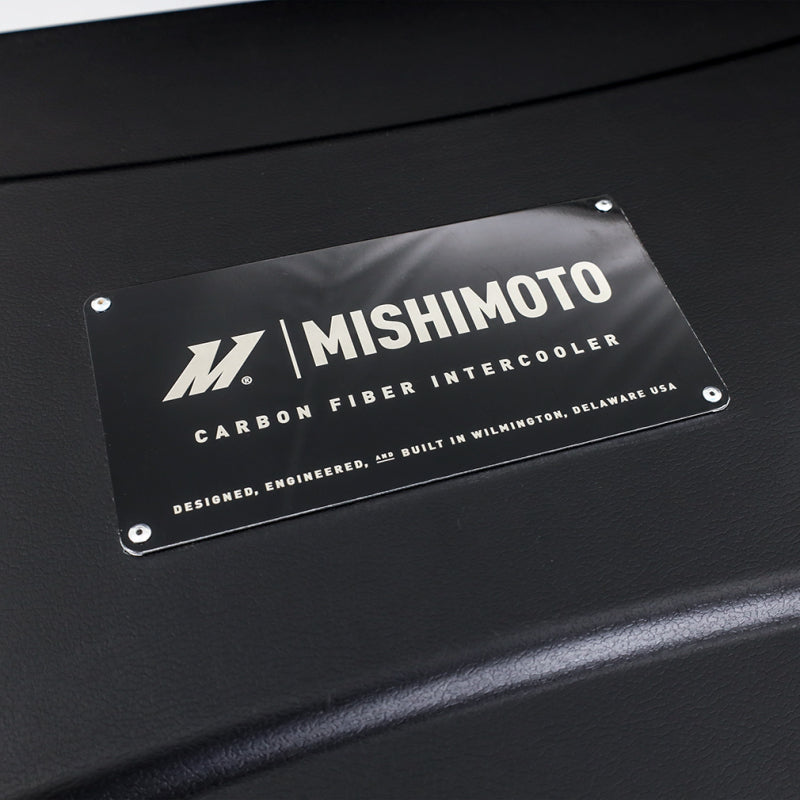 Mishimoto Universal Carbon Fiber Intercooler - Matte Tanks - 450mm Black Core - C-Flow - P V-Band - DTX Performance