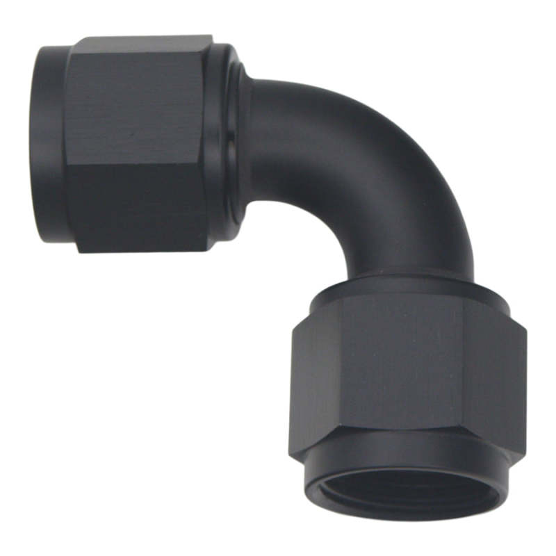 DeatschWerks 10AN Flare Female Swivel 90-Degree to 10AN Flare Female Swivel - Anodized Matte Black - DTX Performance