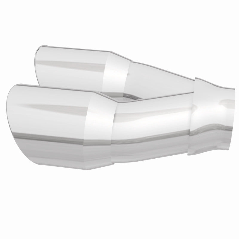 MagnaFlow Double Wall 3in Dual Round Polished Tip 2.25in Inlet - DTX Performance