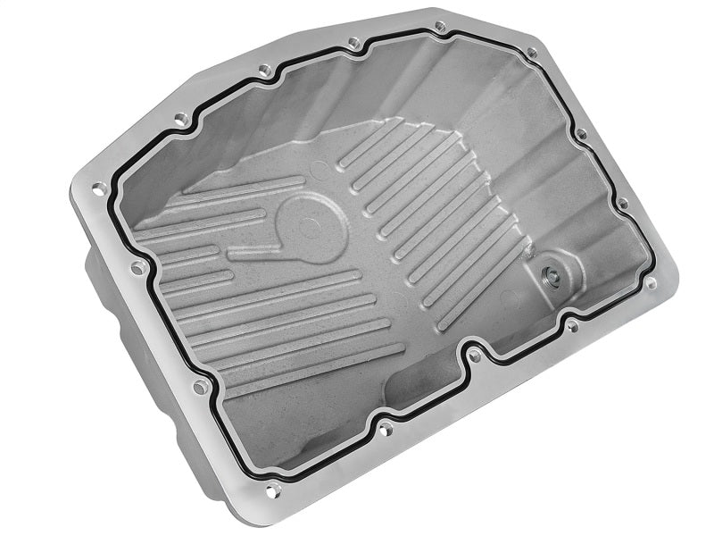 aFe Street Series Engine Oil Pan Raw w/ Machined Fins; 11-17 Ford Powerstroke V8-6.7L (td) - DTX Performance