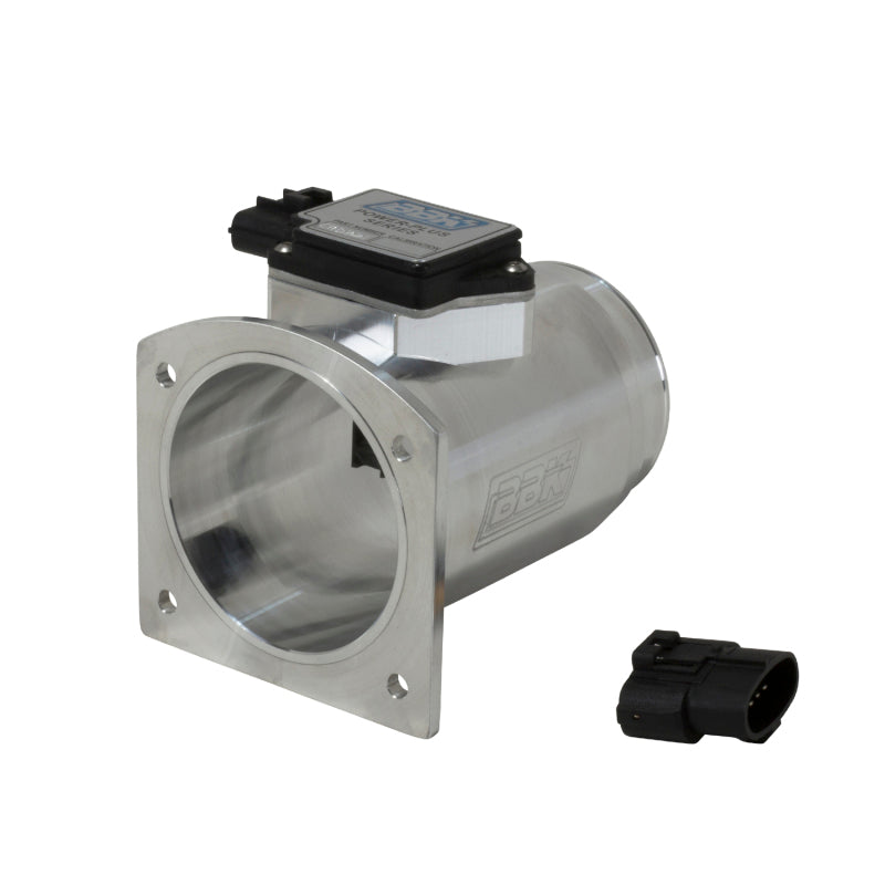 BBK 94-95 Mustang 5.0 Mass Air Meter 76mm 24 lb Inj. Factory Air Box Calibration CNC Billet Housing - DTX Performance