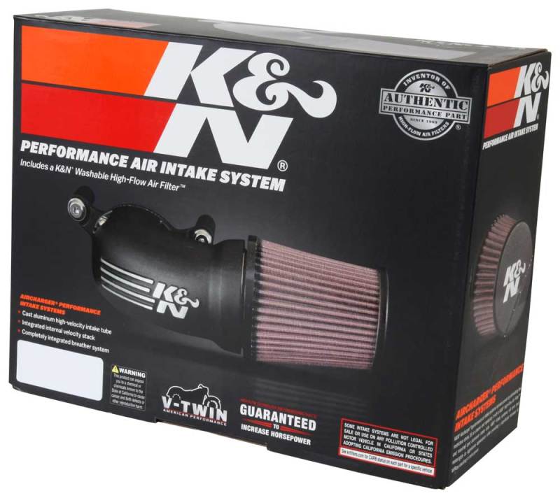 K&N 01-17 Harley Davidson Softail / Dyna FI Performance Air Intake System Silver - DTX Performance