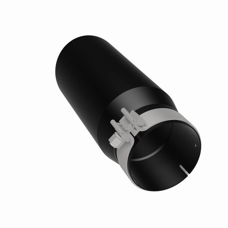 MagnaFlow Tip Stainless Black Coated Single Double Round Single Outlet 5in Dia 4in Inlet 13in L - DTX Performance