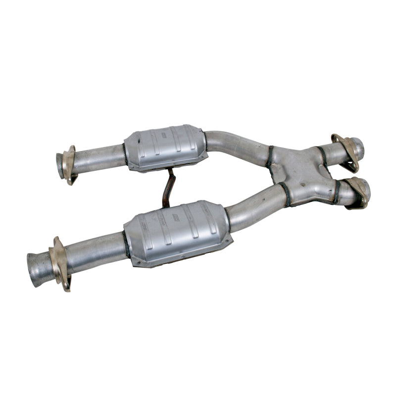 BBK 79-93 Mustang 5.0 Short Mid X Pipe With Catalytic Converters 2-1/2 For BBK Long Tube Headers - DTX Performance