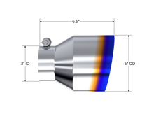 Load image into Gallery viewer, MBRP T304 Stainless Steel Burnt End Angle Cut Exhaust Tip - 3in. ID / 5in. OD / 6.5in. Length - DTX Performance