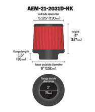 Load image into Gallery viewer, AEM Dryflow 3in. X 5in. Round Tapered Air Filter - DTX Performance