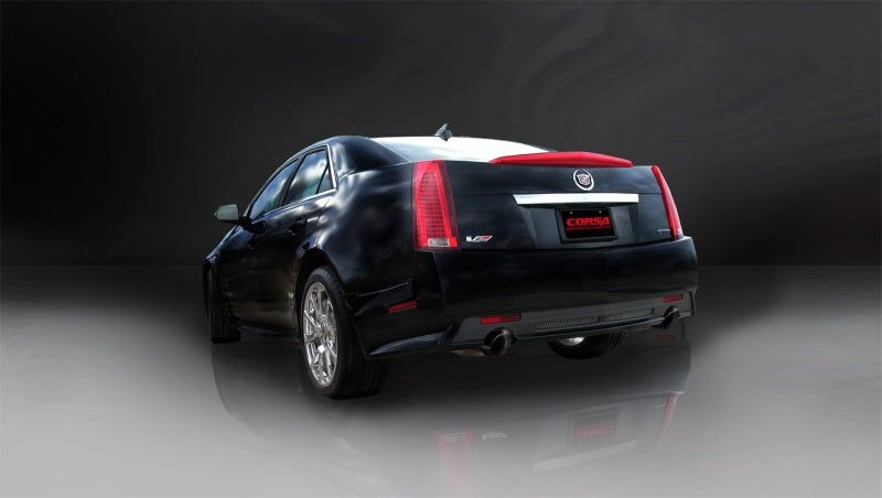 Corsa 09-13 Cadillac CTS Sedan V 6.2L V8 Black Touring Axle-Back Exhaust - DTX Performance