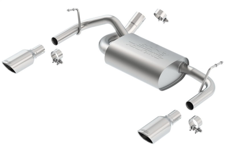 Borla 12-16 Jeep Wrangler 3.6L AT/MT 4WD Single Split Rr Exit Touring Exhaust (rear section only) - DTX Performance