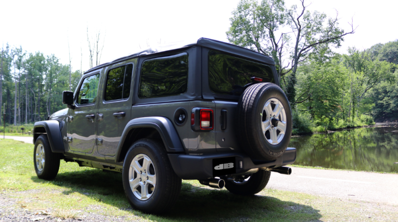 Corsa 18+ Jeep Wrangler JL 2.5in Dual Rear Exit Polished Tips Touring Axle-Back Exhaust - DTX Performance