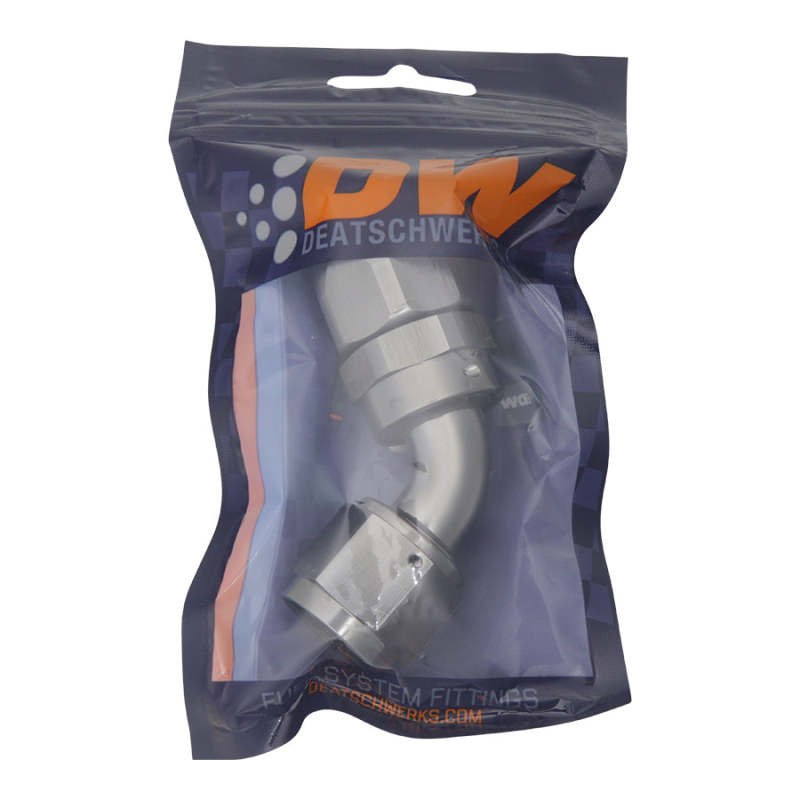 DeatschWerks 10AN Female Swivel 60-Degree Hose End CPE - Anodized Titanium - DTX Performance