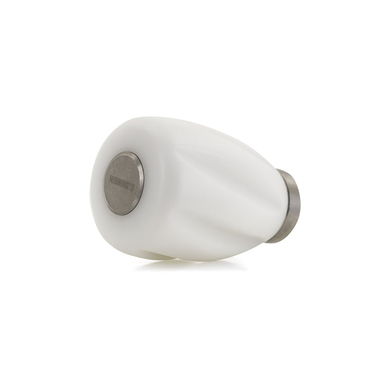 Mishimoto Steel Core Twist Shift Knob White Delrin - DTX Performance