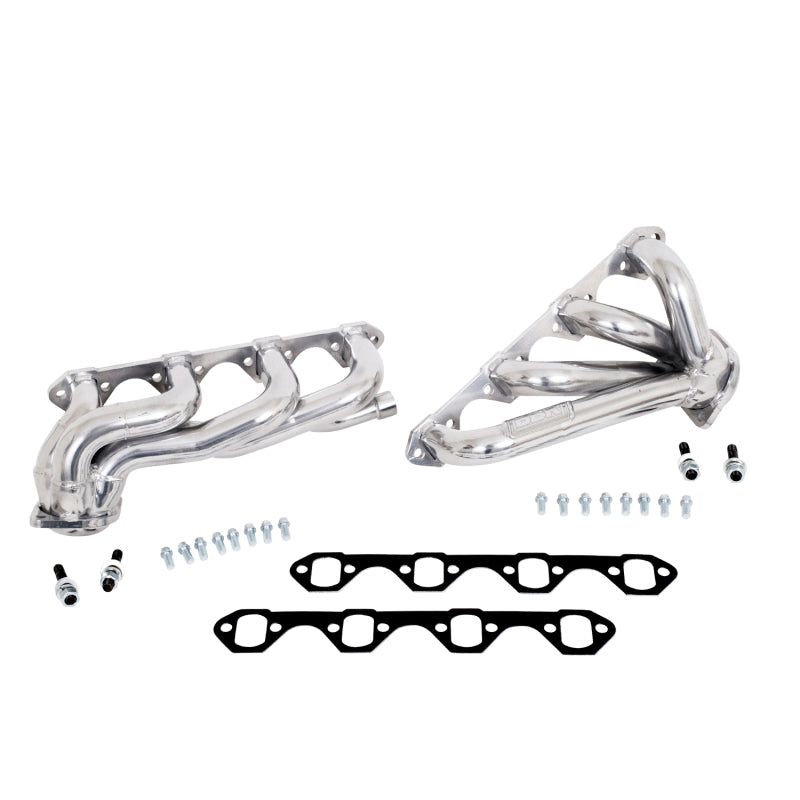 BBK 87-95 Ford F150 Truck 5.8 351 Shorty Unequal Length Exhaust Headers - 1-5/8 Silver Ceramic - DTX Performance