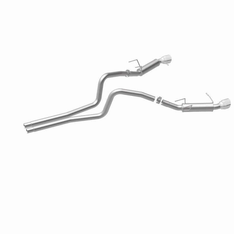 Magnaflow 2014 Ford Mustang V6 3.7L Comp Series Dual Split Rear Polished Stainless C/B Perf Exhaust - DTX Performance