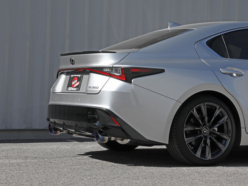 aFe Lexus IS350 14-22 V6-3.5L Takeda Axle-Back Exhaust System- Blue Tip - DTX Performance