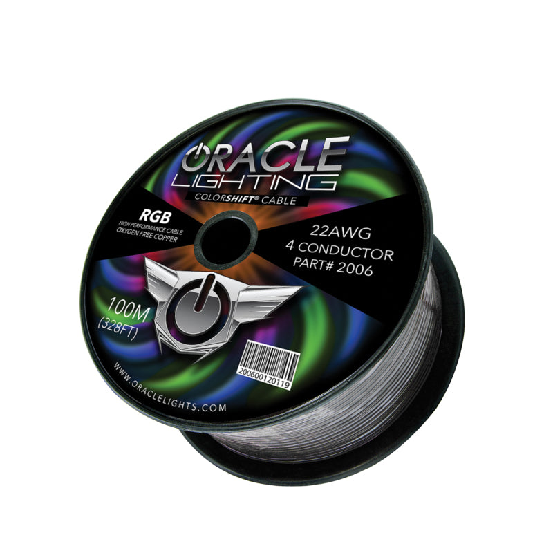 Oracle 22AWG 4 Conductor RGB Installation Wire 100M (328ft) Spool - RGB - DTX Performance