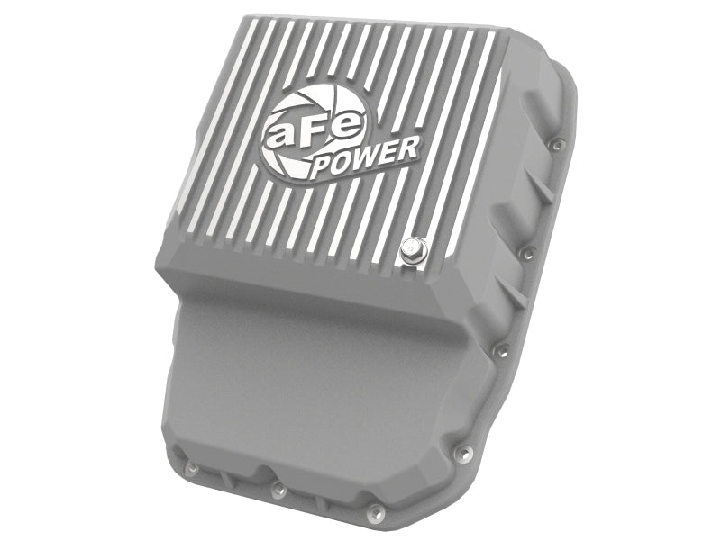 aFe Transmission Pan Raw w/ Machined Fins 13-19 Dodge Diesel Trucks L6-6.7L (td) - DTX Performance