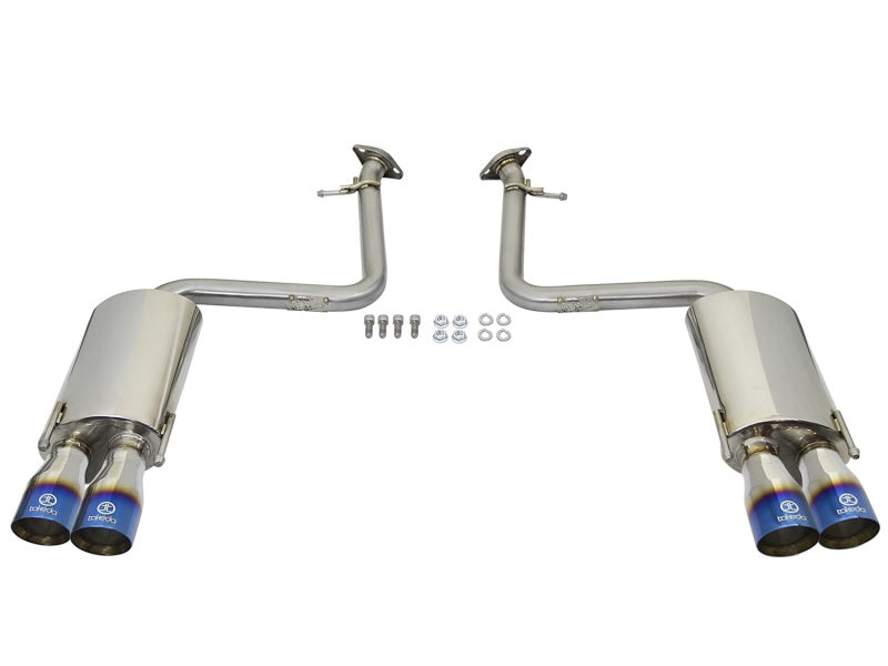 aFe Takeda 16-17 Lexus RC 200T 2.0L (t) 2in. SS Axle-Back Exhaust System w/Polished Blue Tips - DTX Performance