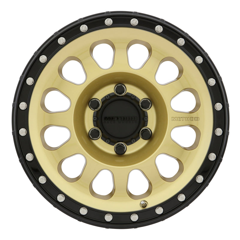 Method MR315 17x8.5 0mm Offset 6x135 87mm CB Gold/Black Street Loc Wheel - DTX Performance