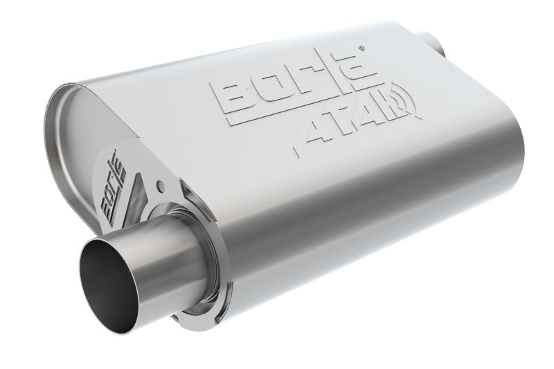 Borla CrateMuffler SBC Hot 350/383 3inch Offset/Offset 14in x 4.35in x 9in Oval Muffler - DTX Performance